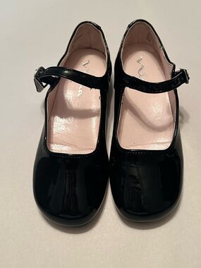 Girls Nina Black Mary Jane Dress Shoes